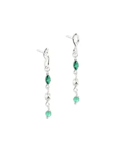 AQUA DULCE | GREEN GARDEN EARTHREAD | SILVER