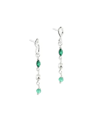 AQUA DULCE | GREEN GARDEN EARTHREAD | SILVER