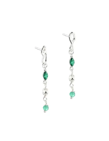 AQUA DULCE | GREEN GARDEN EARTHREAD | SILVER