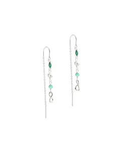 AQUA DULCE | GREEN GARDEN EARTHREAD | SILVER