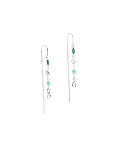 AQUA DULCE | GREEN GARDEN EARTHREAD | SILVER