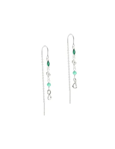 AQUA DULCE | GREEN GARDEN EARTHREAD | SILVER