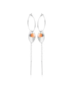 SUSANNE FRIIS BJØRNER | Creoler i sølv med ferskenfarvet havbambus