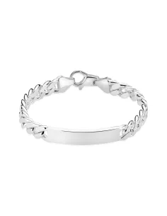 BNH | Armbånd Panser Facet med plade 1,85 mm sølv