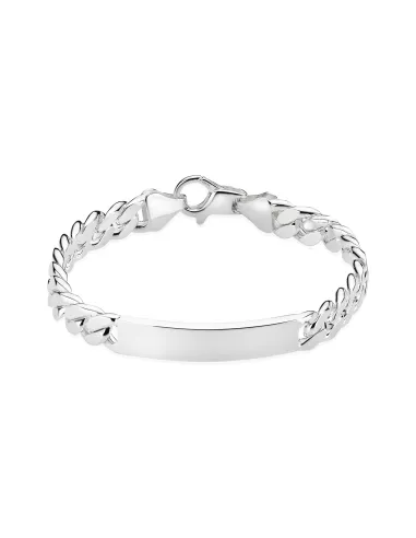 BNH | Armbånd Panser Facet med plade 1,85 mm sølv