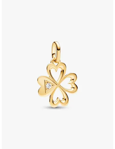 Pandora Julemagi Muranoglas Charm i rød med gylden folie og julemotiver