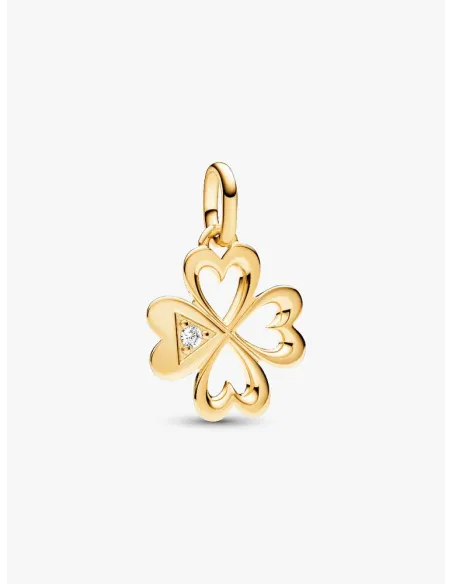 Pandora Julemagi Muranoglas Charm i rød med gylden folie og julemotiver