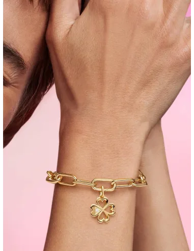 Pandora Julemagi Muranoglas Charm i rød med gylden folie og julemotiver