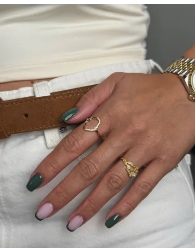 Lorien Ring – unik ring med ferskvandsperle og bølget design fra Tides.