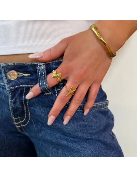 SISTIE 2ND | Wavy - Ring Forgyldt