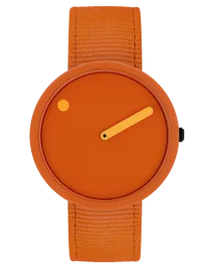 PICTO | 40 mm / Brændt Orange urskive / Brændt Orange genanvendt rem
