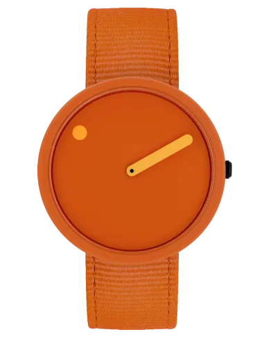PICTO | 40 mm / Brændt Orange urskive / Brændt Orange genanvendt rem
