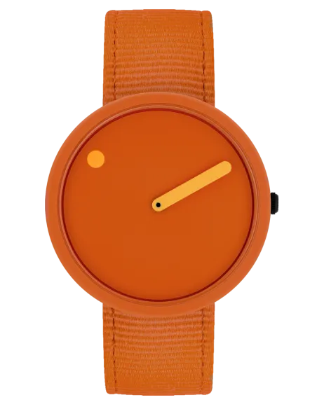 PICTO | 40 mm / Brændt Orange urskive / Brændt Orange genanvendt rem