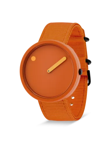 PICTO | 40 mm / Brændt Orange urskive / Brændt Orange genanvendt rem