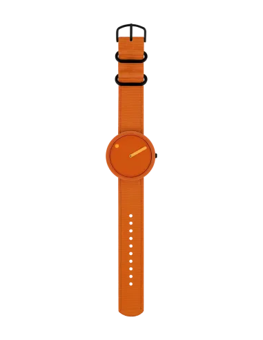 PICTO | 40 mm / Brændt Orange urskive / Brændt Orange genanvendt rem