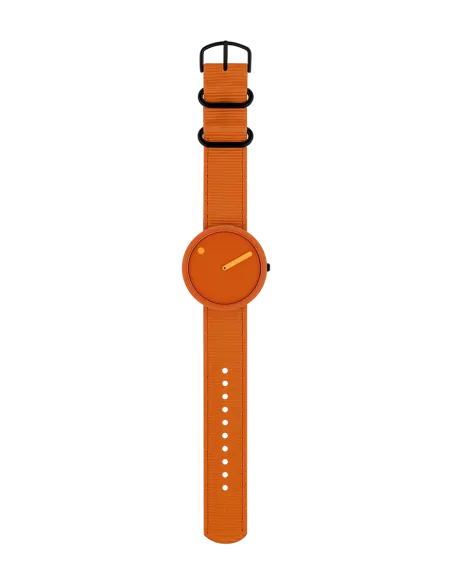 PICTO | 40 mm / Brændt Orange urskive / Brændt Orange genanvendt rem