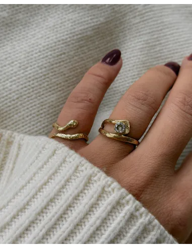 KHAAI STUDIO | Spira Ring - Forgyldt
