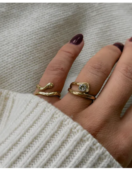 KHAAI STUDIO | Spira Ring - Forgyldt