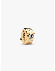 Pandora Julemagi Muranoglas Charm i rød med gylden folie og julemotiver