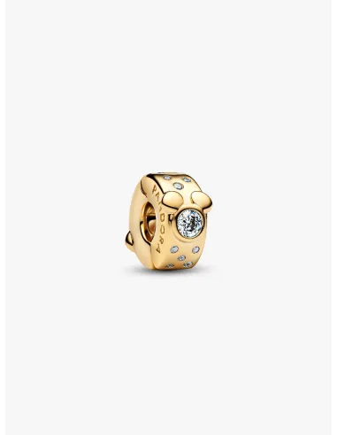 Pandora Julemagi Muranoglas Charm i rød med gylden folie og julemotiver