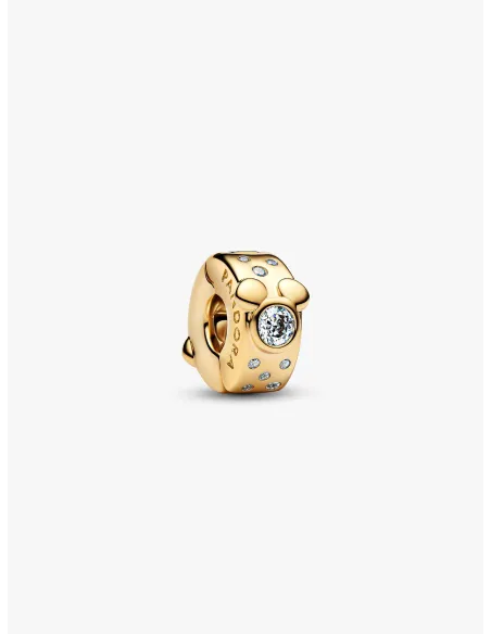 Pandora Julemagi Muranoglas Charm i rød med gylden folie og julemotiver