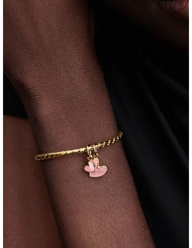 Pandora Julemagi Muranoglas Charm i rød med gylden folie og julemotiver