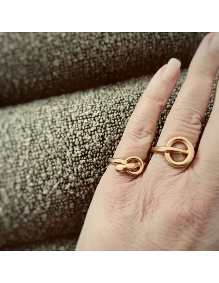 HEIRING | AURA Ring med dråbe i Forgyldt sølv