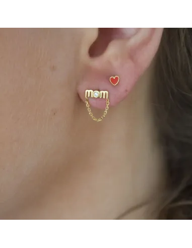 STINE A | Wow Mom Mini with Chain Earring - Single