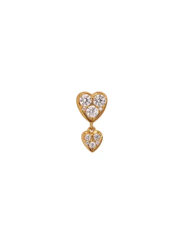 STINE A | J'adore Two Petit Hearts Earring - Single