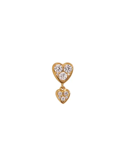 STINE A | J'adore Two Petit Hearts Earring - Single