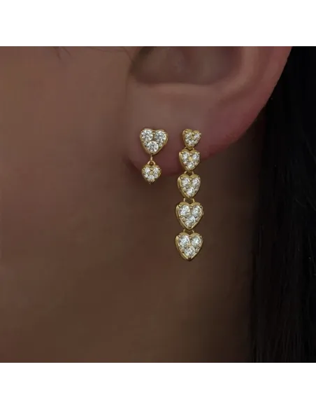 STINE A | J'adore Two Petit Hearts Earring - Single