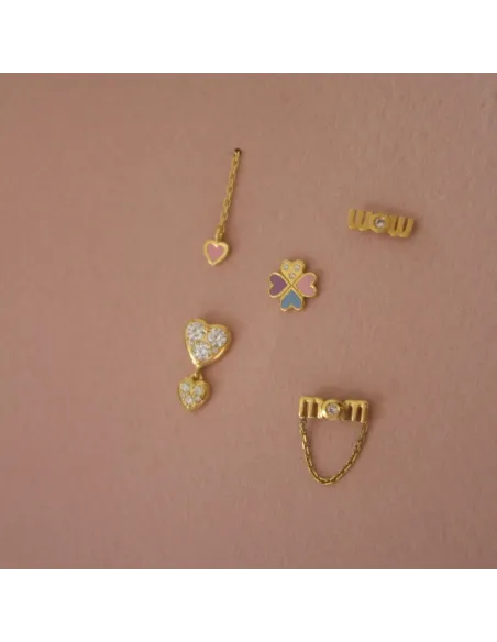 STINE A | J'adore Two Petit Hearts Earring - Single