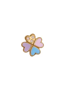 STINE A | Love Hearts Clover Multi Enamel Earring - Single