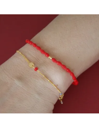 STINE A | Harlequin Bracelet - Pink Heart