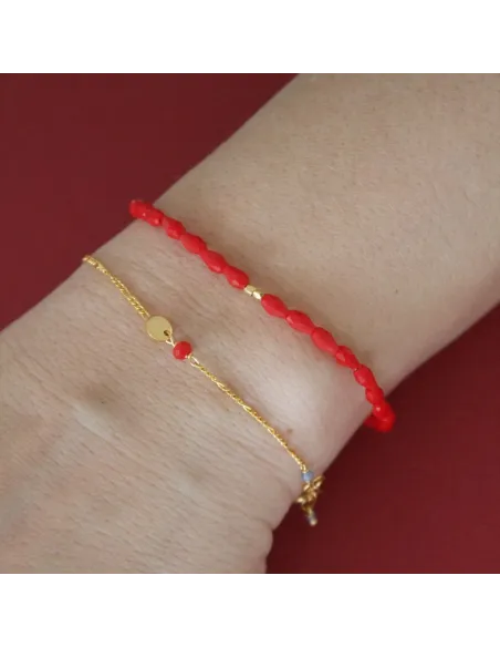 STINE A | Harlequin Bracelet - Pink Heart