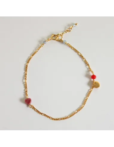 STINE A | Harlequin Bracelet - Pink Heart