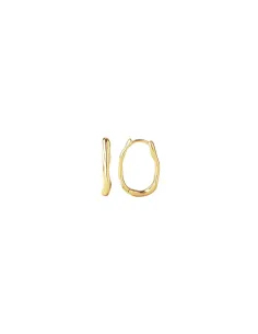 AQUA DULCE | OVAL MINARA HOOP SMALL | GOLDEN