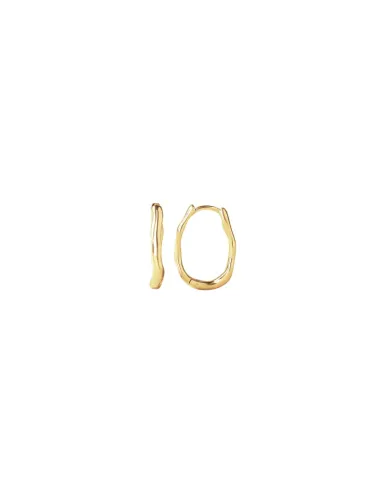 AQUA DULCE | OVAL MINARA HOOP SMALL | GOLDEN