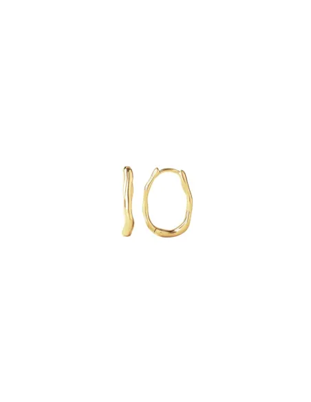 AQUA DULCE | OVAL MINARA HOOP SMALL | GOLDEN