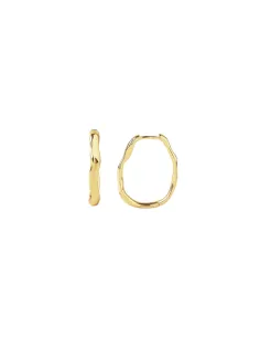 AQUA DULCE | OVAL MINARA HOOP BIG | GOLDEN