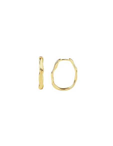 AQUA DULCE | OVAL MINARA HOOP BIG | GOLDEN