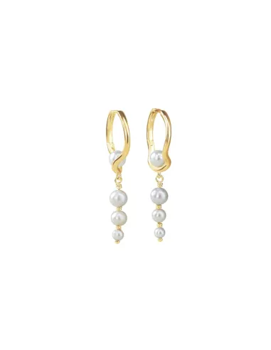 AQUA DULCE | PEARL SELA HOOP LONG | GOLDEN