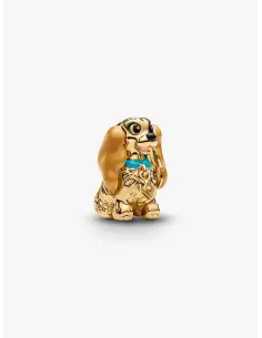 Pandora Julemagi Muranoglas Charm i rød med gylden folie og julemotiver