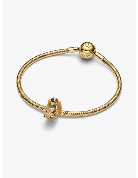 Pandora Julemagi Muranoglas Charm i rød med gylden folie og julemotiver
