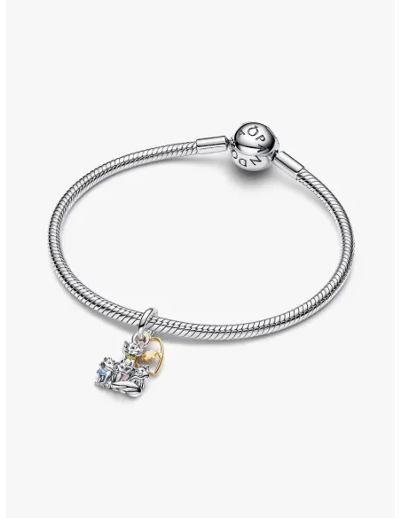Pandora Julemagi Muranoglas Charm i rød med gylden folie og julemotiver