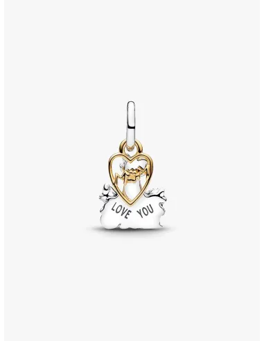 Pandora Julemagi Muranoglas Charm i rød med gylden folie og julemotiver