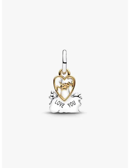 Pandora Julemagi Muranoglas Charm i rød med gylden folie og julemotiver
