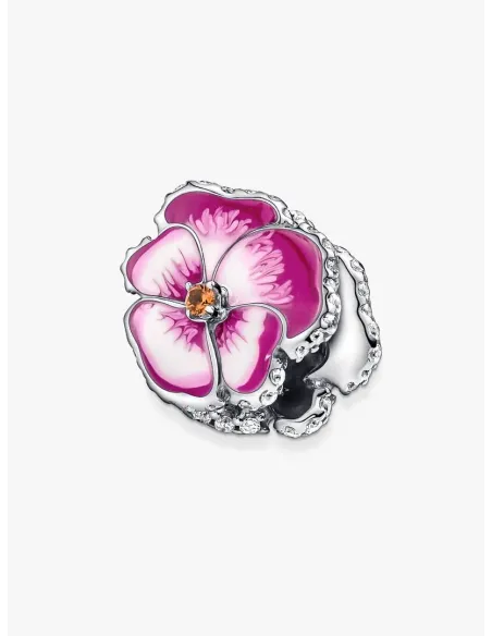 PANDORA | Pink Stedmoderblomst Charm