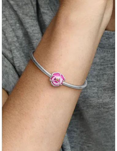 PANDORA | Pink Stedmoderblomst Charm