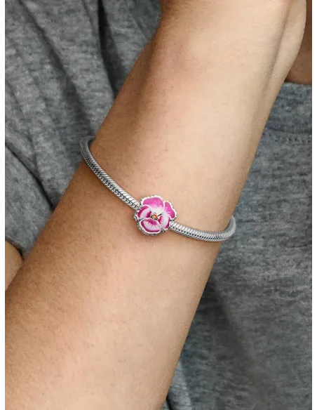 PANDORA | Pink Stedmoderblomst Charm